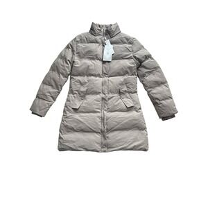 WenVen NWT Puffer Coat Winter Jacket Womens Small Taupe No Hood Ski Outdoor